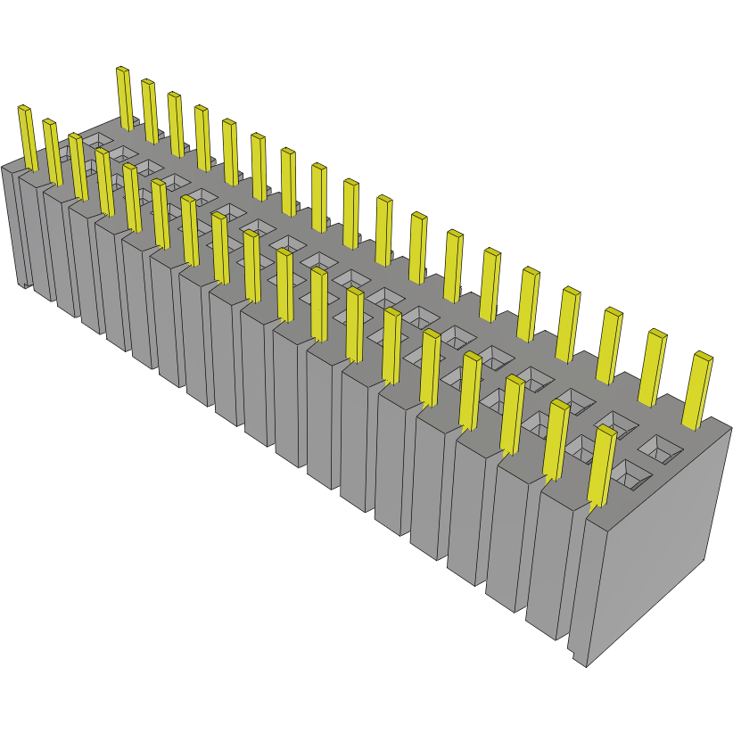 Samtec-BSW-118-24-G-D Embases de raccordement et réceptacles PCB Conn Bottom Mount Socket Strip SKT 36 POS 2.54mm Solder ST Bottom Entry Thru-Hole Bulk