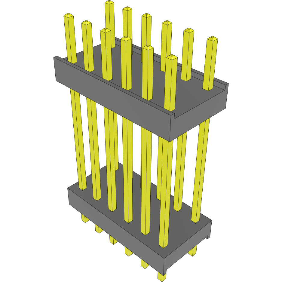 Samtec-DW-06-12-T-Q-750 Steckverbinderleisten und Leiterplattenbuchsen Conn Board Stacker HDR 12 POS 2.54mm Solder ST Top Entry Thru-Hole Bulk
