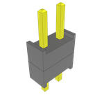 Conn Board Stacker HDR 2 POS Solder ST Top Entry Thru-Hole Bulk