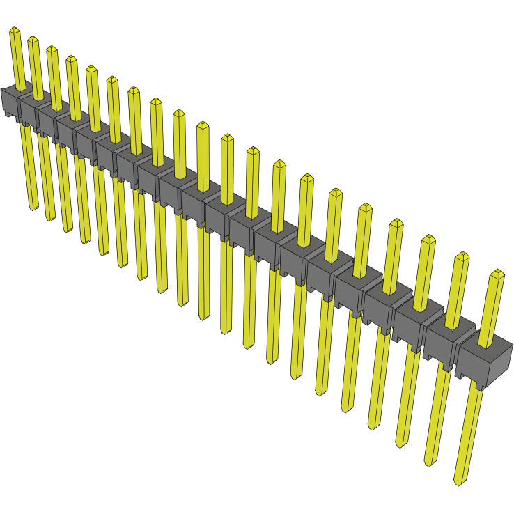 Samtec-TSW-120-09-T-S Cabezales del conector y receptáculos PCB Conn Unshrouded Header HDR 20 POS 2.54mm Solder ST Top Entry Thru-Hole Bulk
