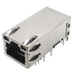 Bel Fuse-2250935-1 Steckverbinder, Telefon und Telekommunikation Conn RJ-45 RCP 8 POS 1.02mm Solder RA Thru-Hole 20 Terminal 1 Port