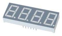 Everlight Electronics-ELF-511UBWA/C470 Display LED segmentati Display Segmented Panel 4DIGIT 8LED Blue CC 12-Pin DIP Module