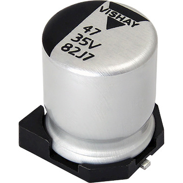 Vishay-MAL218297005E3 Aluminium-Polymer-Kondensator Cap Aluminum Polymer Hybrid 150uF 35VDC 20%( 8 X 10.5mm) SMD 0.027 Ohm 2.3A 10000h 105°C T/R