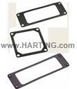 HARTING-09200009992 连接器配件 Connector Accessories Frame Straight Nitrile Butadiene Rubber Black