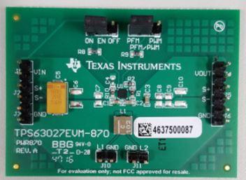 Texas Instruments-TPS63027EVM-870 Power Management Development Boards and Kits TPS63027 DC to DC Converter and Switching Regulator Chip 3.3V Output Evaluation Board