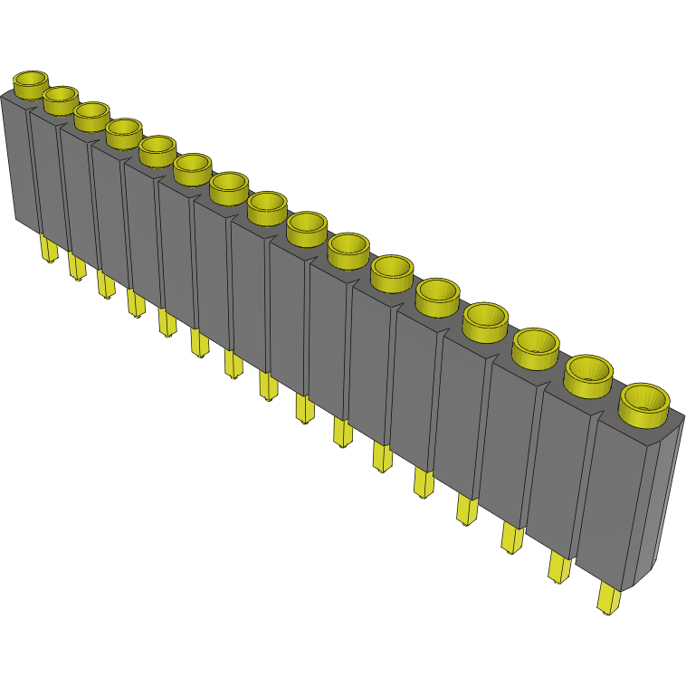 Samtec-ESS-116-T-23 Connector Headers and PCB Receptacles Conn Socket Strip SKT 16 POS 2.54mm Solder ST Top Entry Thru-Hole Bulk