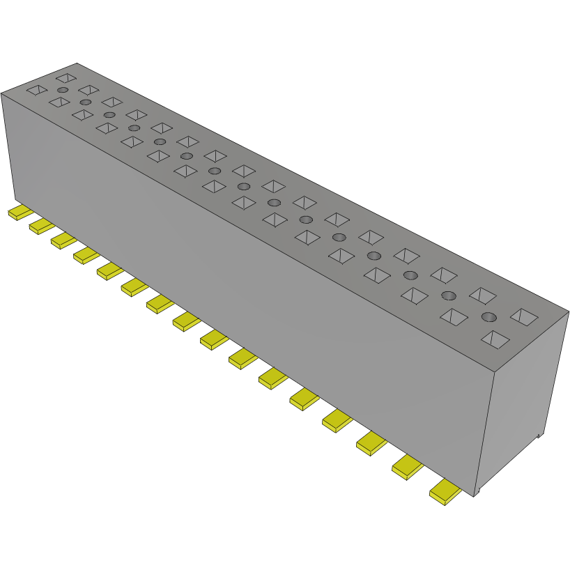 Samtec-FLE-116-01-G-DV 连接器插头及 PCB 插座 Conn Socket Strip SKT 32 POS 1.27mm Solder ST Top Entry SMD Tube