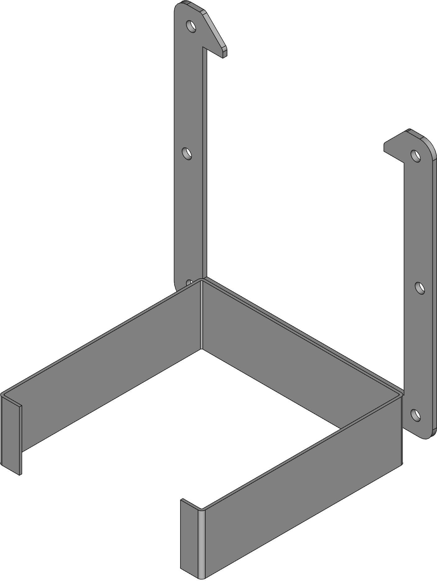 Hammond Manufacturing-1485DM2 Kabelzubehör Cable Accessories Nipple Square Steel Gray