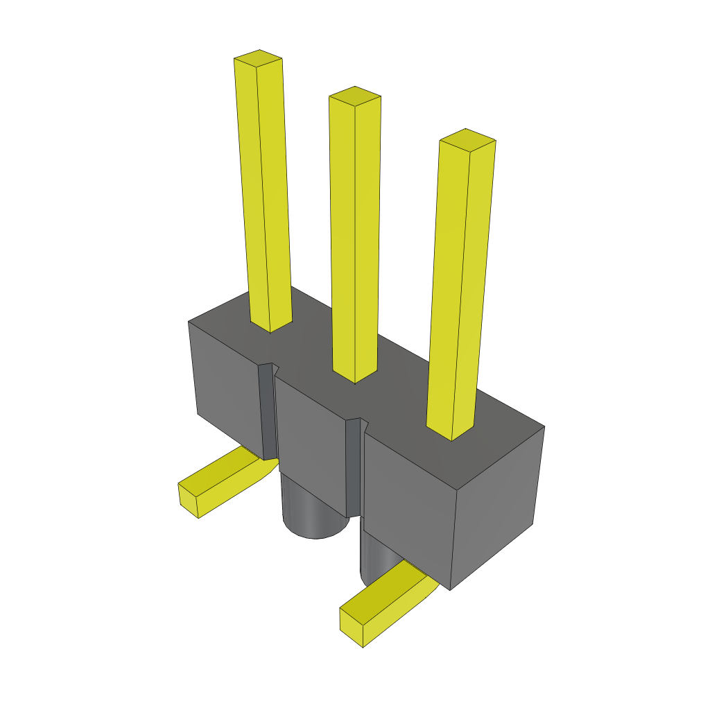 Samtec-TSM-103-01-T-SV-A Connector Headers and PCB Receptacles Conn Unshrouded Header HDR 3 POS 2.54mm Solder ST Top Entry SMD Bulk