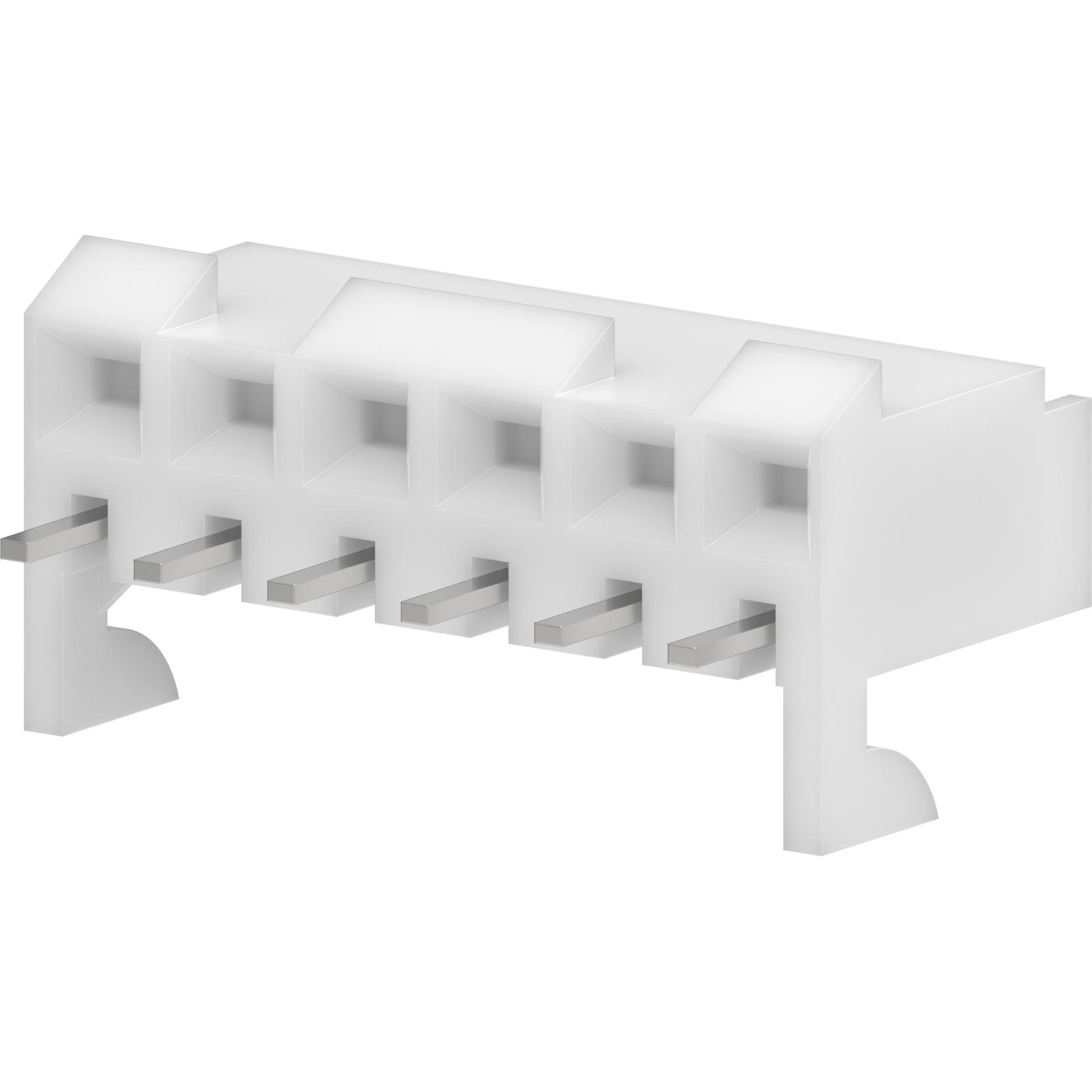 Molex-09-48-3064 Connector Headers and PCB Receptacles Conn Socket Strip RCP 6Power POS 3.96mm Solder ST Bottom Entry Thru-Hole Tray