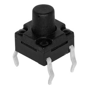 Same Sky (formerly CUI Devices)-TS03-66-50-BK-260-LCR-D-67 Switch Tactile Switch Tactile OFF (ON) SPST Round Button PC Pins 0.05A 12VDC 60000Cycles 2.6N Thru-Hole Bag