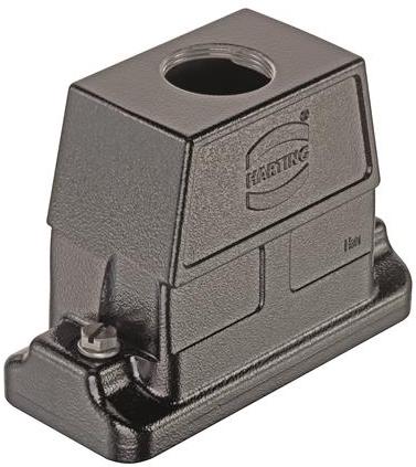 HARTING-19397160448 抽缩起动适配器 Hood 180° 16B Shell Size Powder Die Cast Aluminum Screw Lock Han®