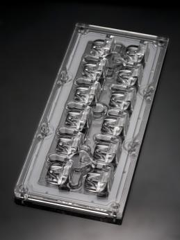 LEDIL OY-CS15887_STRADA-IP-2X6-T3-B-90 Optische Linsen Rectangular Optical Lens Clear PMMA Box