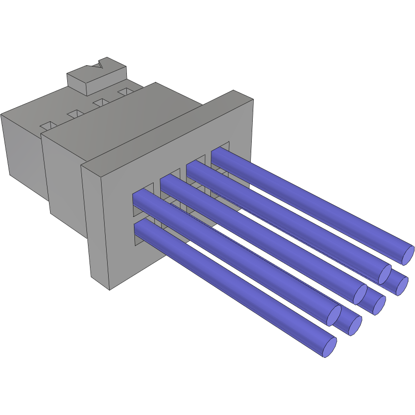 Samtec-S2SD-04-26-S-02.75-S Assemblaggio cavo Altro Cable Assembly Discrete Wire 0.069m 26AWG Socket Strip 8 POS SKT Crimp TIGER EYE™ Layer