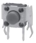 Panasonic-EVQ-PF108K Tastschalter Switch Tactile N.O. SPST Round Button PC Pins 0.02A 15VDC 1.3N Thru-Hole Bulk