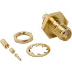 Conn SMA 0Hz to 6GHz 50Ohm Crimp ST Panel Mount RCP Gold