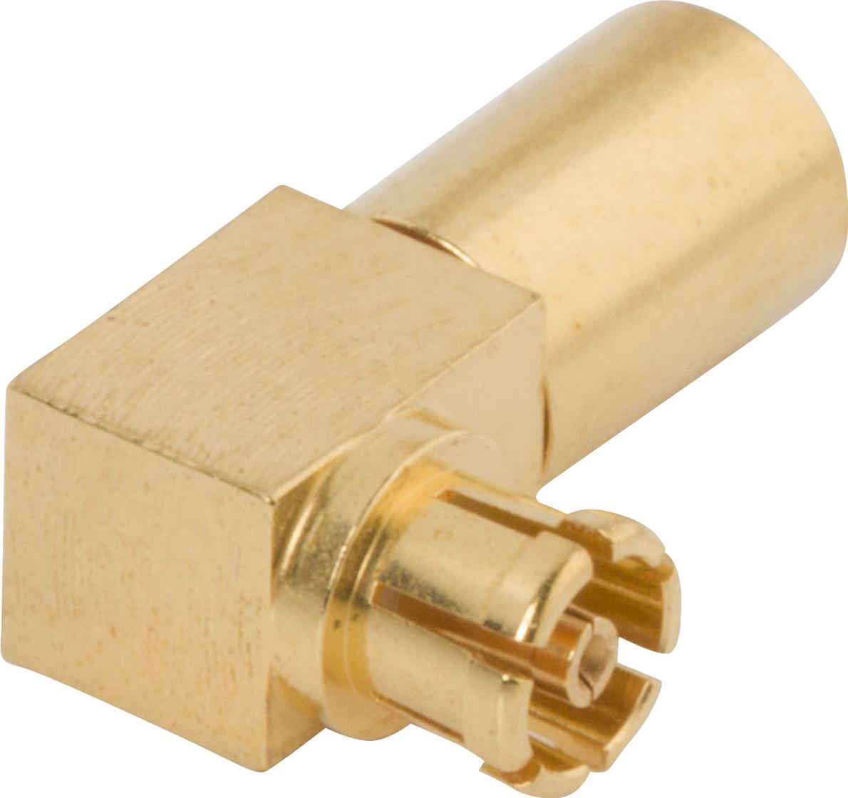 Amphenol SV Microwave-3222-40005 RF-Steckverbinder Conn SMPM 0Hz to 40GHz 50Ohm RA Cable Mount F Gold Over Nickel Tray