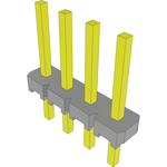 Conn Unshrouded Header HDR 4 POS 2.54mm Solder ST Top Entry Thru-Hole Bulk