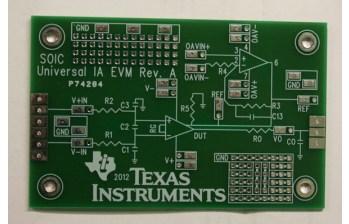 Texas Instruments-INAEVM-SO8 Integrierte Verstärkerschaltung, Entwicklungsplatinen und -kits INA118/INA121/INA122/INA126/INA128/INA129/INA141/INA155/INA188 Instrumentation Amplifier Evaluation Board