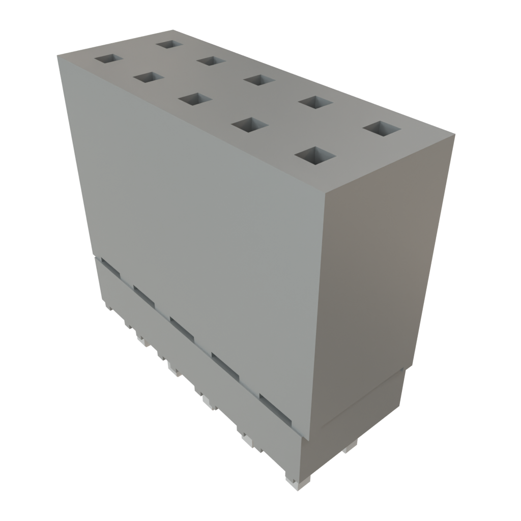 Samtec-ESQ-105-12-T-D Steckverbinderleisten und Leiterplattenbuchsen Conn Elevated Socket SKT 10 POS 2.54mm Solder ST Top Entry Thru-Hole Tube