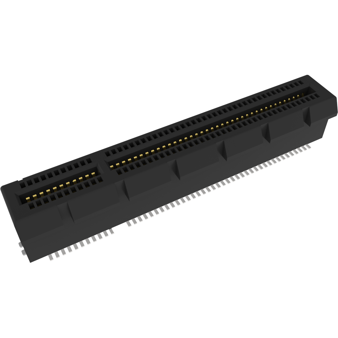 Amphenol Communications Solutions-10061913-102CLF 卡边连接器 PCI Express® GEN 3 Card Edge, Storage and Server Connector, Vertical, Surface Mount, x8, 98 Positions, 1.00mm (0.039in) Pitch