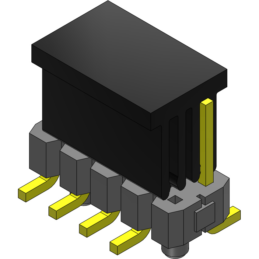 Samtec-TSM-105-01-L-DV-A-009-P-TR Connector Headers and PCB Receptacles Conn Unshrouded Header HDR 10 POS 2.54mm Solder ST Top Entry SMD T/R