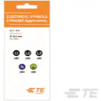 TE Connectivity-2404100-1 标签 Labels Warning Label Vinyl Gloss Black/Blue/Green on Yellow 12.5mm