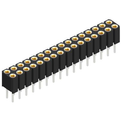 Fischer Elektronik-BLY 2 32 Steckverbinderleisten und Leiterplattenbuchsen Conn Socket Strip SKT 32 POS 2mm Solder ST Top Entry Thru-Hole