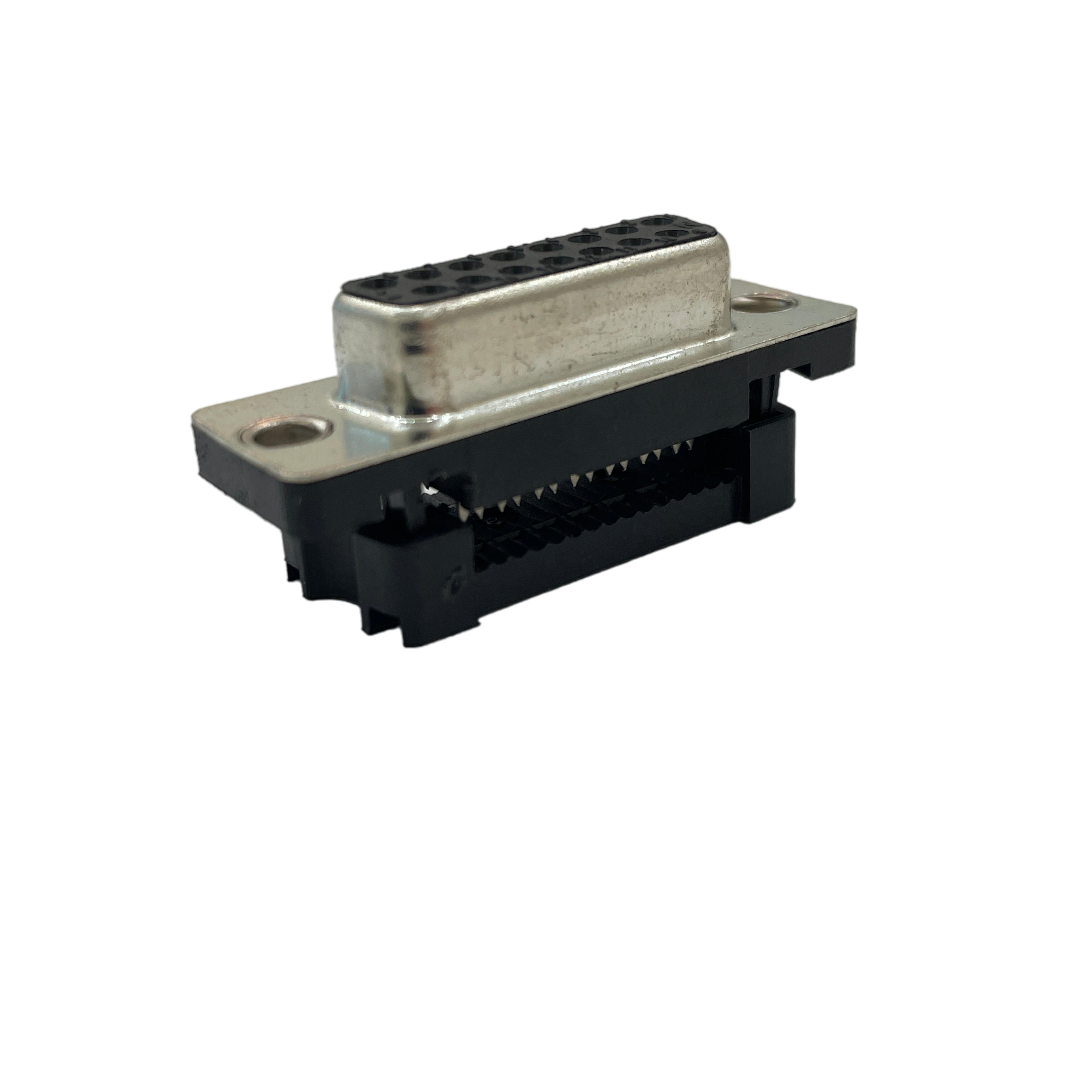ADAM TECH-DE09-SF-M1 Conector D-subminiatura Conn D-Sub SKT 9 POS 1.38mm IDT RA Cable Mount 9 Terminal 1 Port Tray