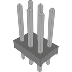 Conn Unshrouded Header HDR 6 POS 2mm Solder ST Top Entry Thru-Hole Bulk