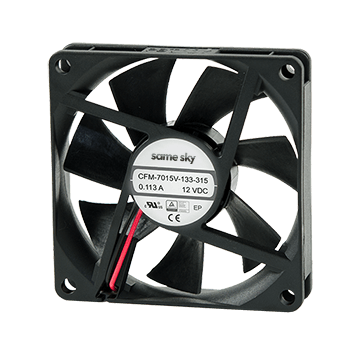 Same Sky (formerly CUI Devices)-CFM-7015V-133-315 排风机和风扇 DC Fan Axial omniCOOL Bearing 12V 4.5V to 13.8V 27CFM 31.5dB 70 X 70 X 15mm