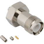 Conn RPTNC 0Hz to 9GHz 50Ohm Crimp/Solder ST Cable Mount F Gold