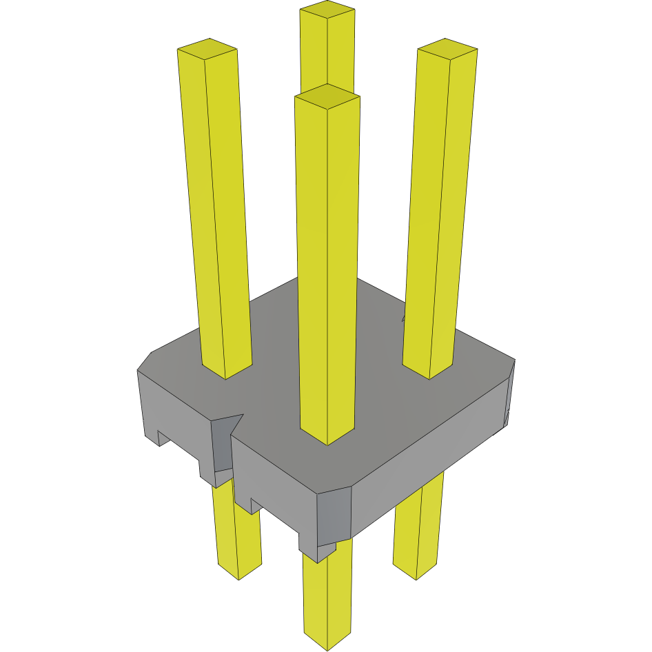 Samtec-MTLW-102-07-L-D-230 Steckverbinderleisten und Leiterplattenbuchsen Conn Unshrouded Header HDR 4 POS 2.54mm Solder ST Top Entry Thru-Hole Bulk