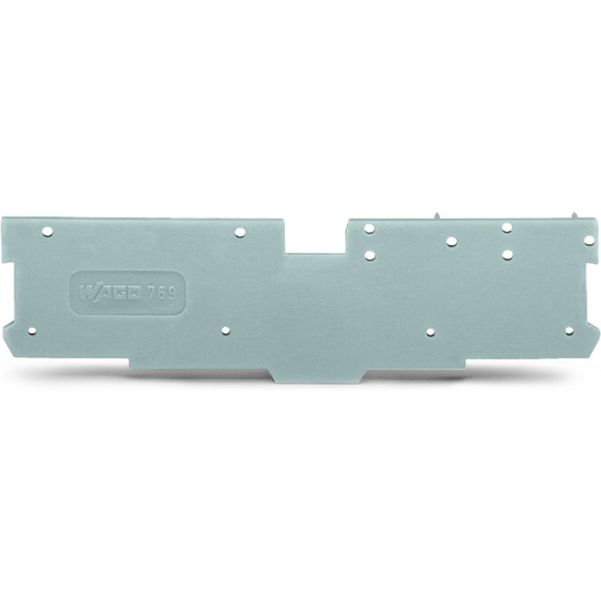 WAGO-769-303 Steckverbinderzubehör Connector Accessories End Plate/Intermediate Plate Straight Polyamide 6/6 Gray Box
