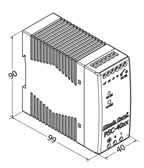 Altech Corporation-PSC-4012 AC to DC Power Supplies AC/DC Power Supply Single-OUT 12V 40.8A 3.4W 9-Pin