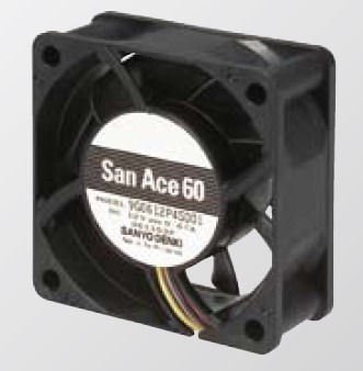 SANYO DENKI-9G0612P4S0011 Blowers and Fans DC Fan Axial Ball Bearing 12V 10.2V to 13.8V 49.4CFM/14.8CFM 53dB/19dB 60 X 60 X 25mm High Air Flow/High Static Pressure