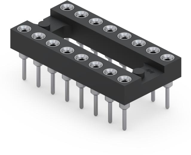 Mill-Max-110-44-316-41-001000 Presa connettore Conn DIP Socket SKT 16 POS 2.54mm Solder ST Thru-Hole Tube