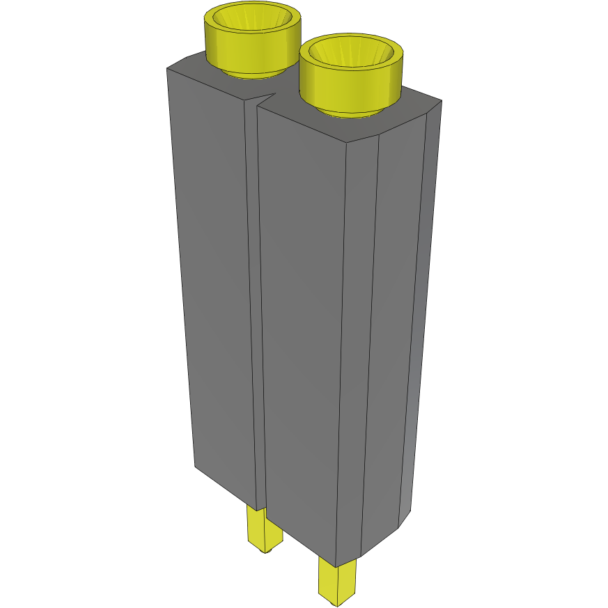Samtec-ESS-102-T-04 Cabezales del conector y receptáculos PCB Conn Socket Strip SKT 2 POS 2.54mm Solder ST Top Entry Thru-Hole Bulk