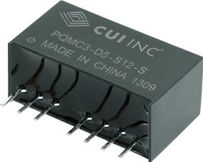 CUI Inc-PQMC3-D48-D5-S DC to DC Converter and Switching Regulator Module Module DC-DC 48VIN 2-OUT -5V/5V -0.3A/0.3A 3W 7-Pin SIP Module