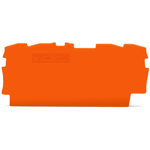 WAGO-2000-1492 Steckverbinderzubehör Connector Accessories End and Intermediate Plate Straight Polyamide 6/6 Orange Box