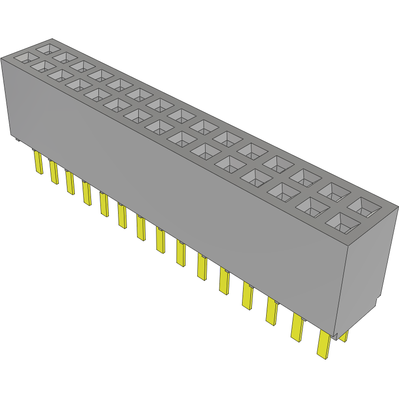 Samtec-SFMC-115-03-L-D Connector Headers and PCB Receptacles Conn Socket Strip SKT 30 POS 1.27mm Solder ST Top Entry Thru-Hole TIGER EYE™ Tube
