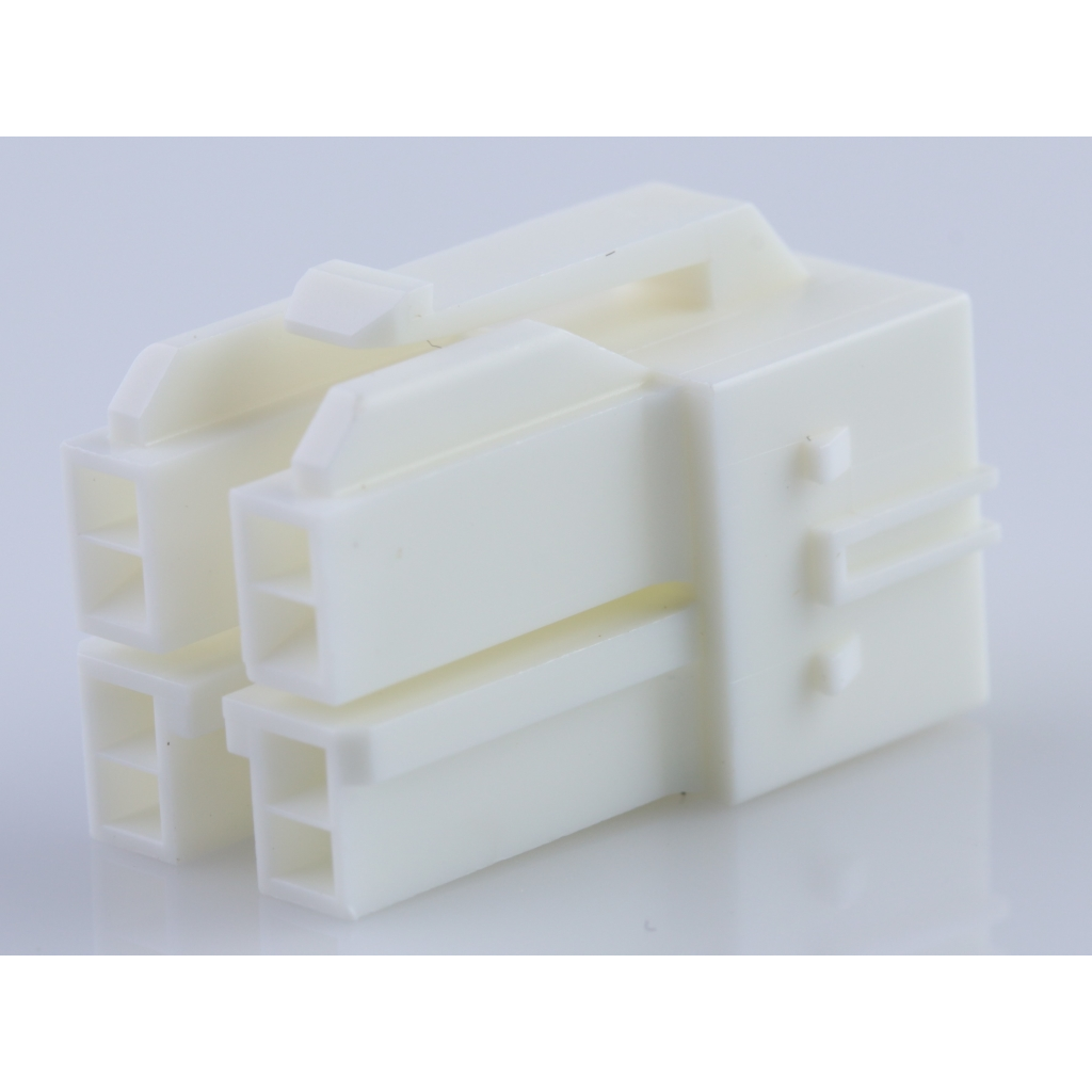 Molex-1510492411 Einzeladersteckverbinder, Gehäuse Conn Housing F 4 POS 6.5mm Crimp ST Cable Mount White Bag