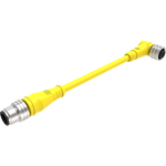 Cable Assembly Circular 10m 22AWG M12 Circular to M12 Circular 4 to 4 Right Angle to Straight