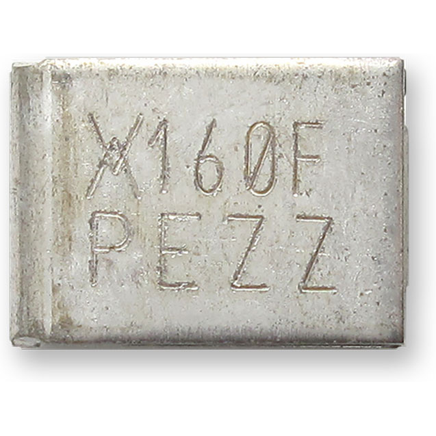 TE Connectivity-SMDH160-2 Fusible PTC réinitialisable PTC Resettable Fuse 1.6A(hold) 3.2A(trip) 16VDC 70A 2.2W 15s 0.05Ohm SMD Solder Pad 3425 T/R