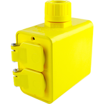 Super-Safeway Multiple Outlet Box, Extended Depth, 2-Sided, F3 3/4 Inch Cord Grip Body