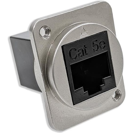 Switchcraft-EHRJ45D5EM3 Raccordement téléphone et télécom Conn RJ-45 F 8 POS ST Flange Mount 8 Terminal 1 Port Cat 5e Individual