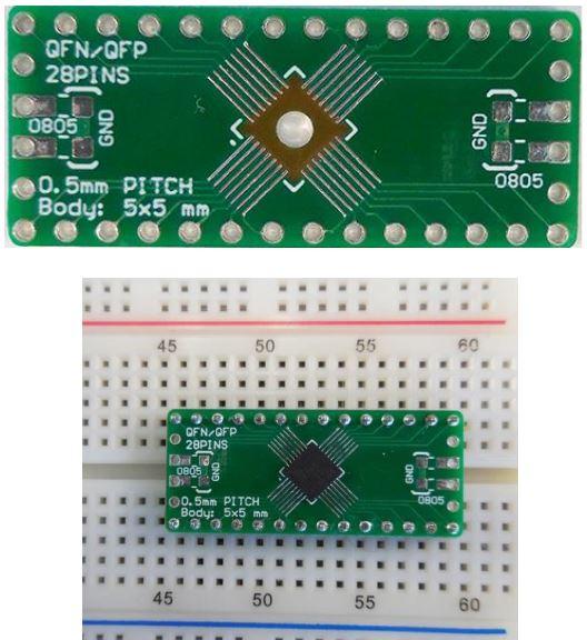 SchmartBoard-204-0025-01 Entwicklungssätze und Werkzeuge 204-0025-01 SchmartBoard Development Kits & Tools 0.5 Pitch 28 Pin QFP/QFN to DIP - Arrow.com