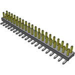 Conn Unshrouded Header HDR 40 POS 2mm Solder ST Top Entry SMD Tube