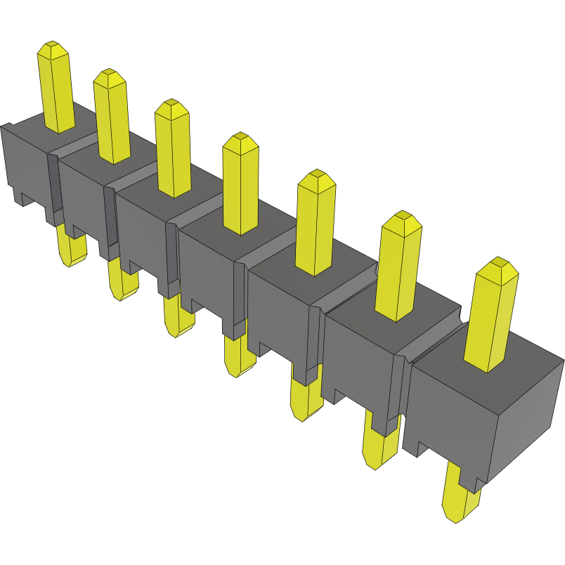 Samtec-TSW-107-06-G-S Steckverbinderleisten und Leiterplattenbuchsen Conn Unshrouded Header HDR 7 POS 2.54mm Solder ST Top Entry Thru-Hole Bulk