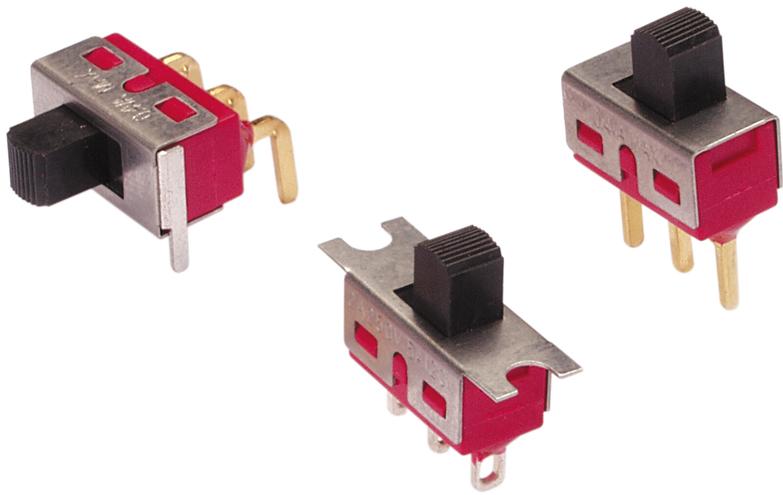 Grayhill-48ASSP1S4M2QBT Coulisse de commutateur Switch Slide ON None ON SPDT Top Slide 5A 250VAC 28VDC PC Pins Thru-Hole